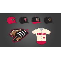 Fresno Grizzlies home jerseys and caps