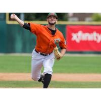 Pitcher Liam O'Sullivan with the Joliet Slammers