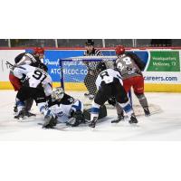 Allen Americans challenge the Idaho Steelheads defense
