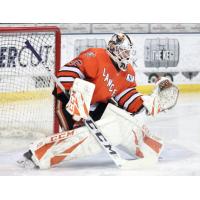 Omaha Lancers goaltender Akira Schmid