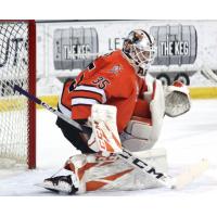 Omaha Lancers goaltender Akira Schmid