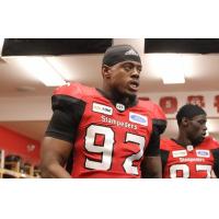Calgary Stampeders defensive lineman Ese Mrabure