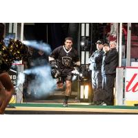 Tyler Codron of the Vancouver Warriors enters the field