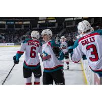 Kelowna Rockets exchange congratulations