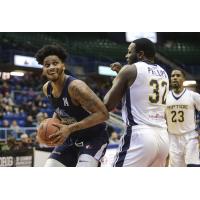 Halifax Hurricanes forward Jordan Washington looks for a shot against the Saint John Riptide