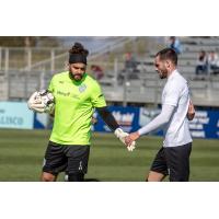 Cody Laurendi and Nicolas Taravel of OKC Energy FC in preseason action