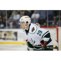 Riley Bourbonnais with the AHL's Iowa Wild