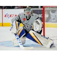 Goaltender Jordan Binnington with the San Antonio Rampage