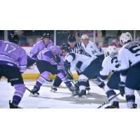 Adirondack Thunder face off with the Worcester Railers
