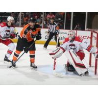 Lehigh Valley Phantoms center Mike Vecchione vs. the Charlotte Checkers