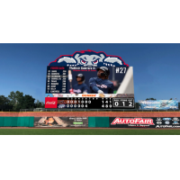 Rendering of new video board at Northeast Delta Dental Stadium