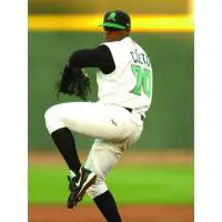 Johnny Cueto pitching for the Dayton Dragons