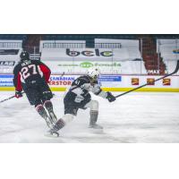 Vancouver Giants defenceman Alex Kannok Leipert vs. the Prince George Cougars