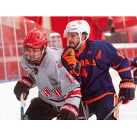 New Jersey Titans forward Nick Seitz (left) vs the Northeast Generals