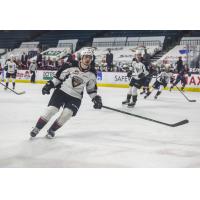 Vancouver Giants centre Colton Langkow vs. the Kamloops Blazers