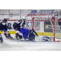 Marko Stacha of the Vancouver Giants scores vs. the Victoria Royals