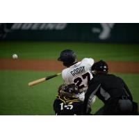 Jose Godoy of the Tacoma Rainiers at bat