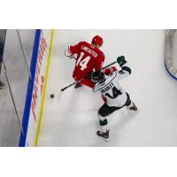 Les Lancaster of the Allen Americans (top) vs. the Utah Grizzlies