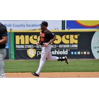 Daniel Fields of the Long Island Ducks rounds the bases