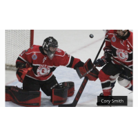 Goaltender Dixon Grimes with the Listowel Cyclones of the GOJHL