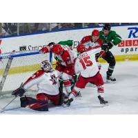 Corey Mackin and the Allen Americans battle the Utah Grizzlies