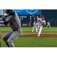 Vancouver Canadians pitcher Alex Amalfi delivers