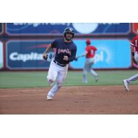 Lehigh Valley IronPigs outfielder Cal Stevenson rounds the bases