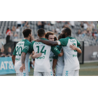 Birmingham Legion FC huddle up after a goal