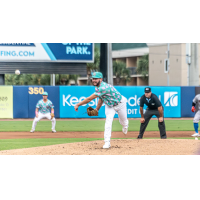 Biloxi Shuckers' Tate Kuehner on the mound