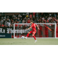 Phoenix Rising FC's Emil Cuello on the field