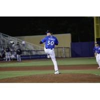 Biloxi Shuckers' Justin Yeager on the mound