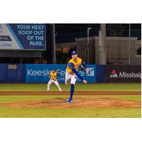 Biloxi Shuckers' Sam McWilliams on the mound