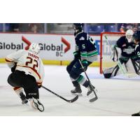 Vancouver Giants right wing Tyler Thorpe vs. the Seattle Thunderbirds