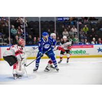 Syracuse Crunch forward Anthony Angello vs. the Utica Comets