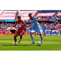 Atlanta United defender Derrick Williams with possession vs. Chicago Fire FC