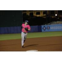 Pensacola Blue Wahoos' Demetrius Hill on game night