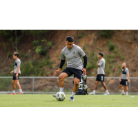 Forward Sebastian Saucedo in training with Birmingham Legion FC