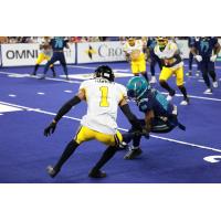 Massachusetts Pirates wide receiver Isaac Zico vs. the Tulsa Oilers