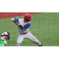 Cayden Sheffield of the Green Bay Rockers awaits a pitch