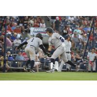 Roc Riggio and Rafael Flores of the Somerset Patriots