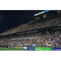 A big crowd watcher Rhode Island FC at Centreville Bank Stadium