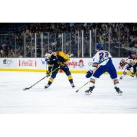 Forward Easton Armstrong with the Atlanta Gladiators